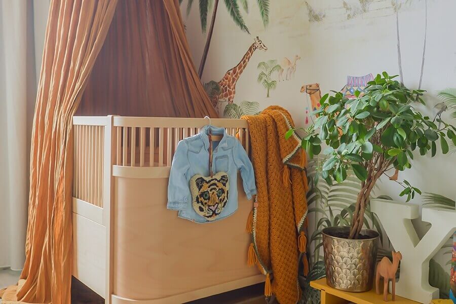 Kinderkamer inspiratie met jungle behang