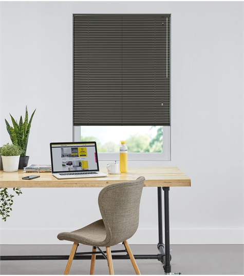 Bruine Aluminium Jaloezie 25mm Op Maat (Matalic Dark Copper 7403 7403)