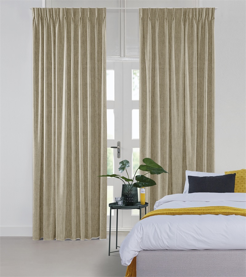 Beige Gordijn Dubbele Plooi Op Maat (Cloud Natural 13) - Veneta.com