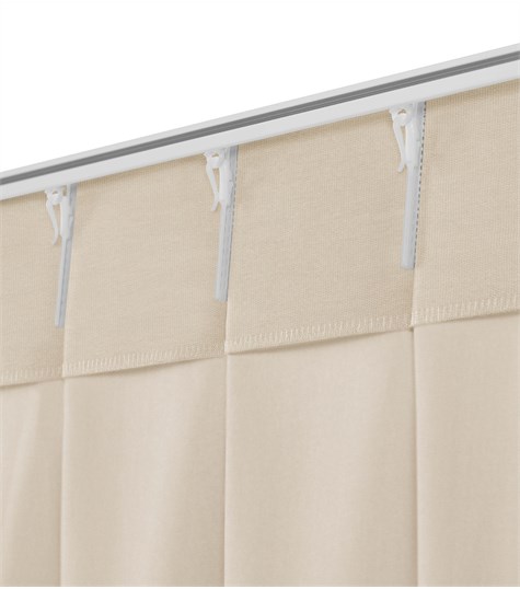 Beige Gordijn Dubbele Plooi (Champagne 42)