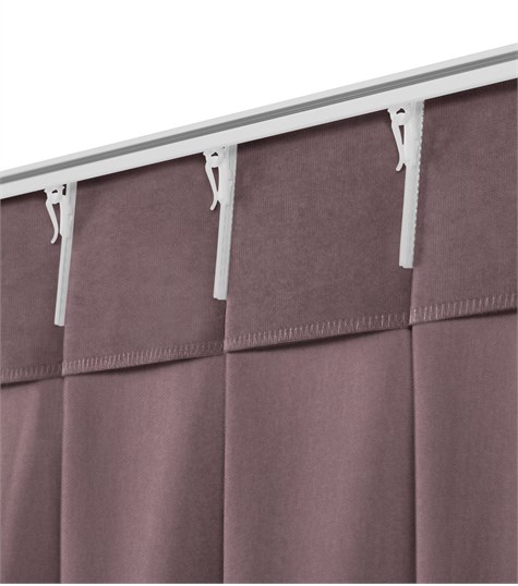 Roze Gordijn Dubbele Plooi (Paars Roze 45)