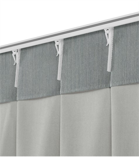 Grijs Gordijn Dubbele Plooi (Shimmer Mat Grey 221502M 02M)