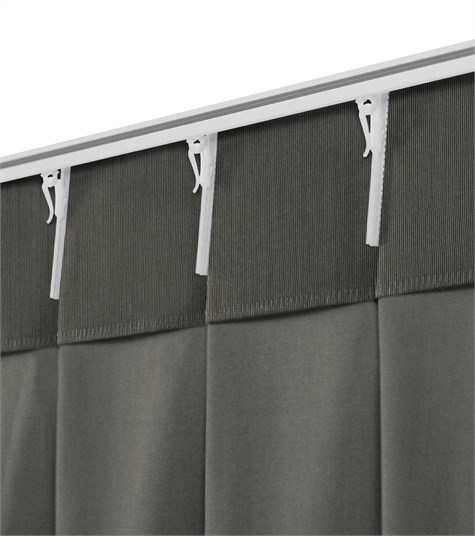Grijs Gordijn Dubbele Plooi (Shimmer Matt Anthracite 221504M 04M)