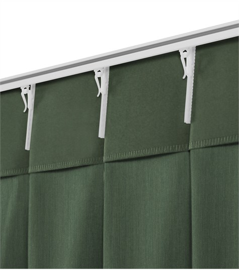 Groen Gordijn Dubbele Plooi (Shimmer Gloss Forest 221506G 06G)