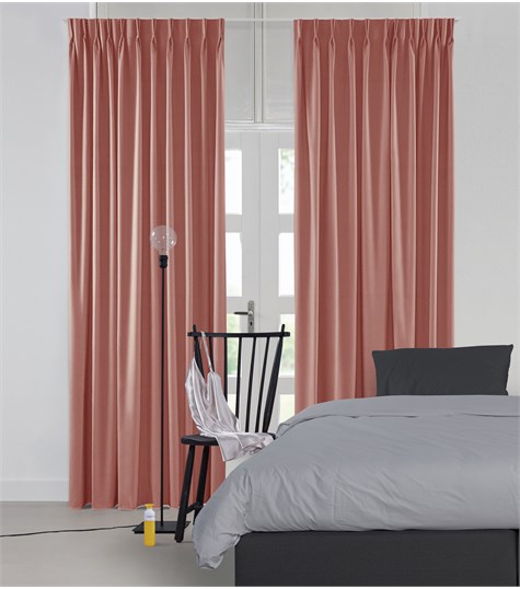 Roze Gordijn Dubbele Plooi Op Maat (Shimmer Gloss Pink 221508G 08G)