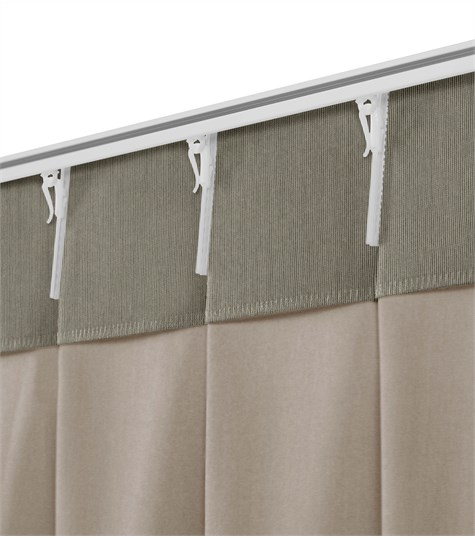 Bruin Gordijn Dubbele Plooi (Shimmer Mat Taupe 221510M 10M)