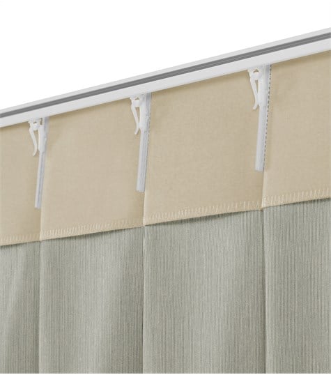 Beige Gordijn Dubbele Plooi (Shimmer Gloss Naturel 221511G 11G)