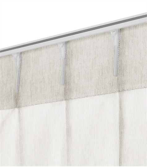 Grijs Gordijn Dubbele Plooi (Core Zilver VCORG20)