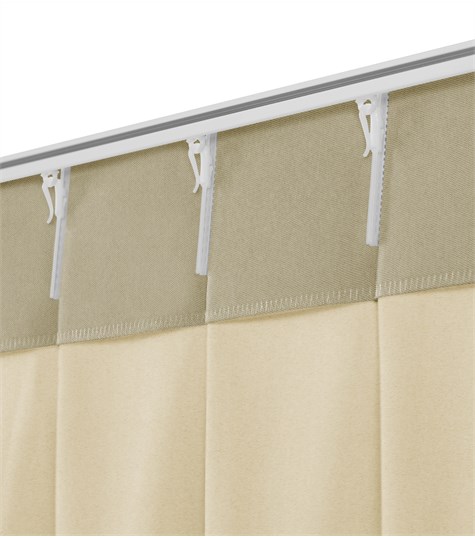 Beige Gordijn Dubbele Plooi (VDANG03 VDANG03)