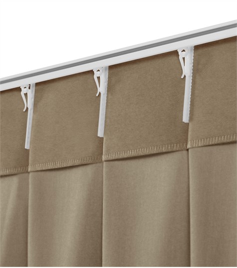 Beige Gordijn Dubbele Plooi (VEDG02 VEDG02)