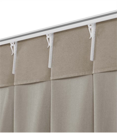 Beige Gordijn Dubbele Plooi (VEDG03 VEDG03)