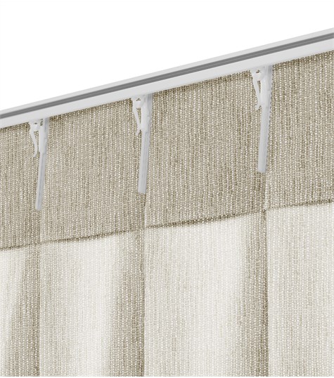 Beige Gordijn Dubbele Plooi (VLEAG02 VLEAG02)