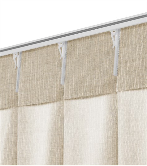 Beige Gordijn Dubbele Plooi (VLING01 VLING01)