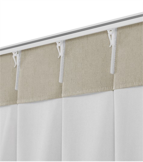 Beige Gordijn Dubbele Plooi (VMARNG02 VMARNG02)