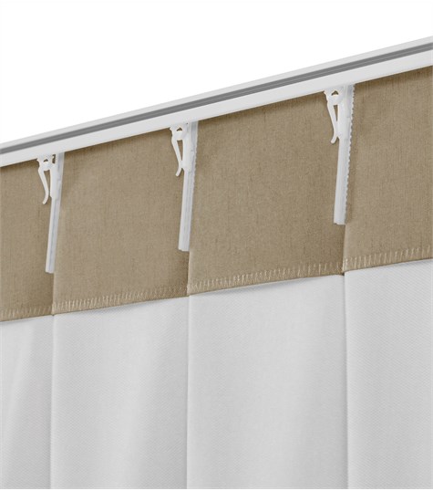 Beige Gordijn Dubbele Plooi (VMARNG03 VMARNG03)