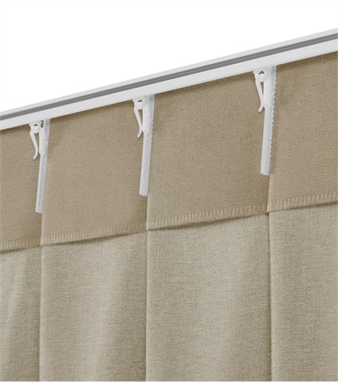 Beige Gordijn Dubbele Plooi (VMELG03 VMELG03)