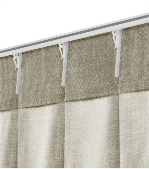 Beige Gordijn Dubbele Plooi (VNOVG09 VNOVG09)