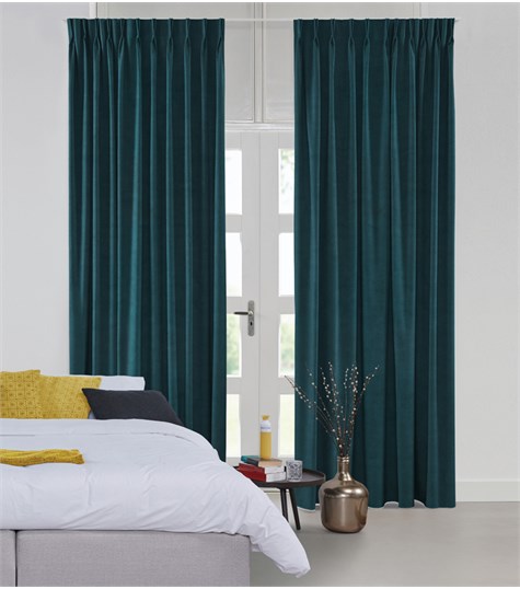 blauw overgordijn dubbele plooi op maat voltage petrol vvolg08 van rtl4 veneta com