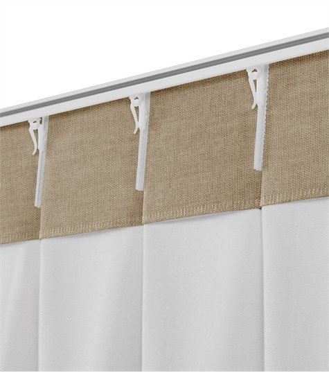 Beige Gordijn Dubbele Plooi (VZORG13 VZORG13)