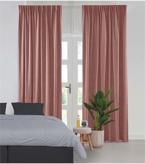 Roze Gordijn Enkele Plooi Op Maat (Shimmer Mat Pink 221508M 08M)