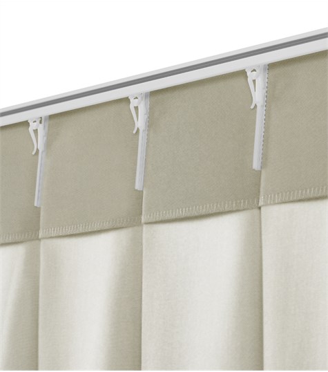 Beige Gordijn Enkele Plooi (Air Pebble VAIRG03)