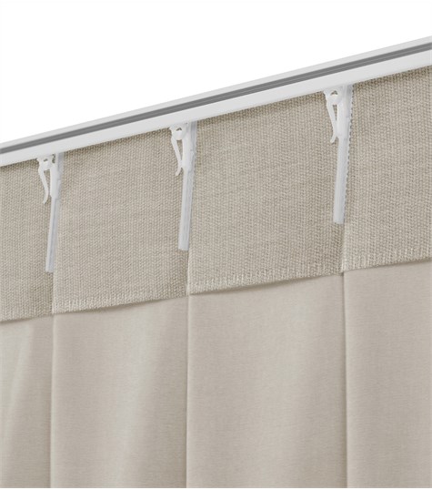 Beige Gordijn Enkele Plooi (VCLOG12 VCLOG12)