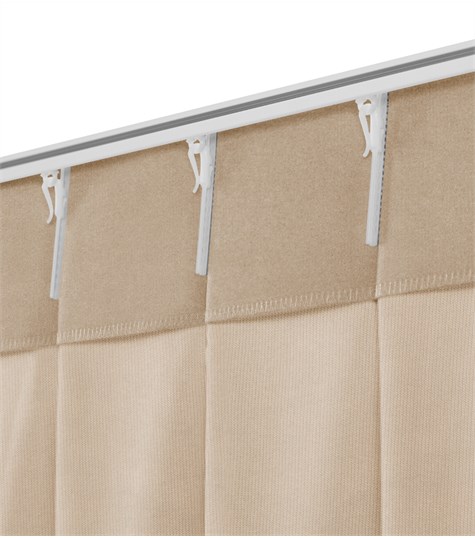 Beige Gordijn Enkele Plooi (Conclusion Ecru VCONG02)