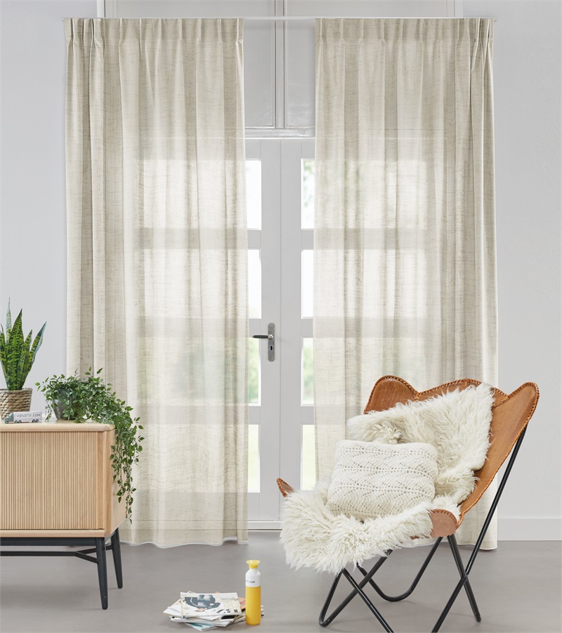 MIULEE Gordijnen met plooiband, set van 4 gordijnen, vitrage, voile gordijnen, voor woonkamer, transparant, wit, voor slaapkamer, 140 x 245 cm