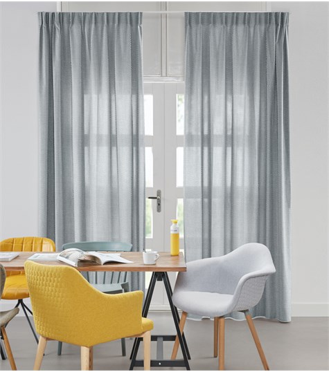 Blauw Gordijn Enkele Plooi Op Maat (Madonna Steenblauw VMADG09G)