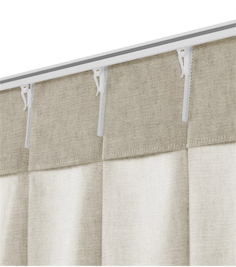 Beige Gordijn Enkele Plooi (VPAIG02 VPAIG02)