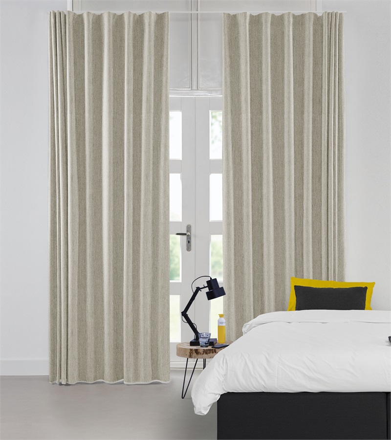 Grijs Gordijn Wave Plooi Op Maat (Cloud Stone 9) - Veneta.com