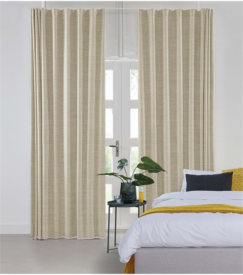 Beige Gordijn Wave Plooi Op Maat (VCLOG11 VCLOG11)