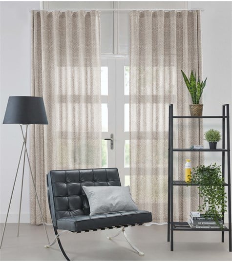 Beige Gordijn Wave Plooi Op Maat (VLEAG01 VLEAG01)