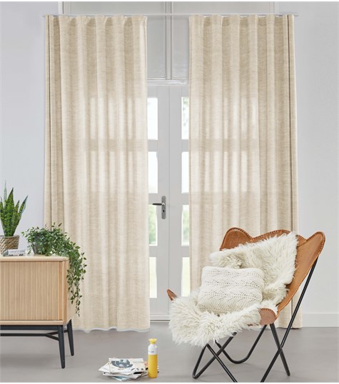 Beige Gordijn Wave Plooi Op Maat (VLING01 VLING01)
