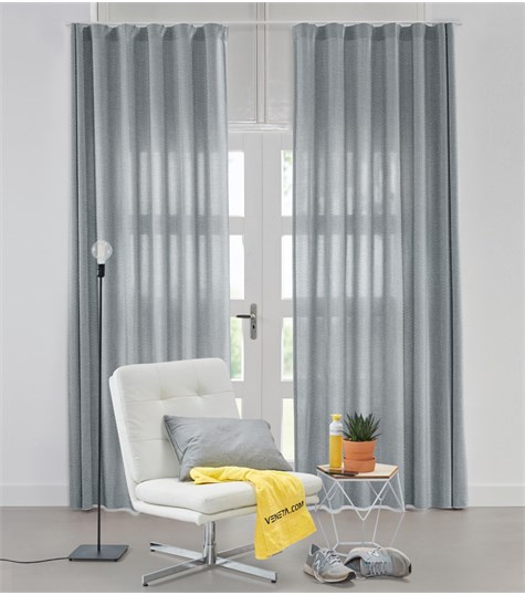 Blauw Gordijn Wave Plooi Op Maat (Madonna Steenblauw VMADG09G)