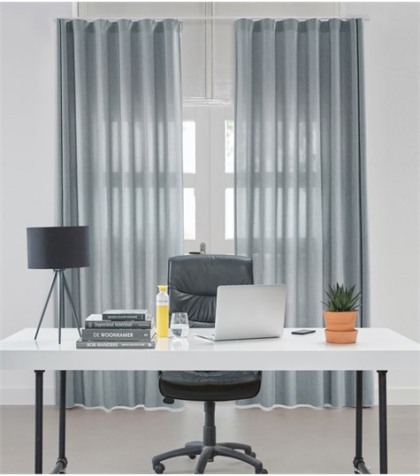 Blauw Gordijn Wave Plooi Op Maat (Madonna Steenblauw VMADG09M)