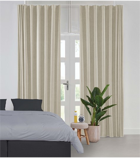 Beige Gordijn Wave Plooi Op Maat (VMARNG02 VMARNG02)
