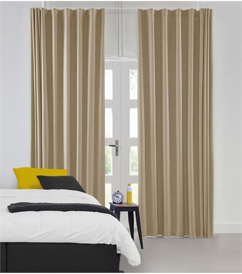 Beige Gordijn Wave Plooi Op Maat (VMARNG03 VMARNG03)