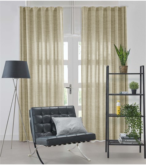 Beige Gordijn Wave Plooi Op Maat (VNOVG04 VNOVG04)