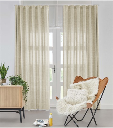 Beige Gordijn Wave Plooi Op Maat (VNOVG10 VNOVG10)