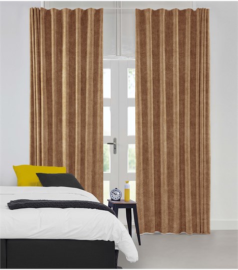 Beige Gordijn Wave Plooi Op Maat (VRIVG09 VRIVG09)
