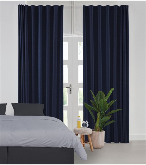 Blauw Gordijn Wave Plooi Op Maat (Single Marine VSING05)
