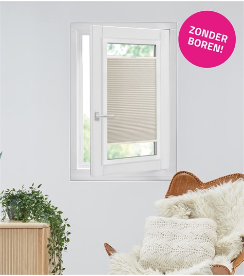 Beige Plisségordijn Op Maat (Greige 7057 8342)