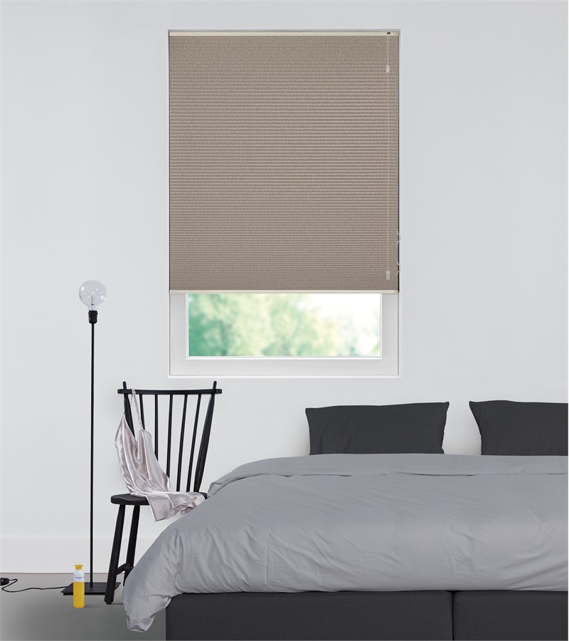 Bruin Plisségordijn Top Down Op Maat (Hickory C4403) - Veneta.com