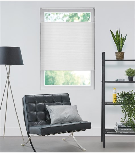 Wit Plisségordijn Top Down Bottom Up Op Maat (White B5301 B5301)