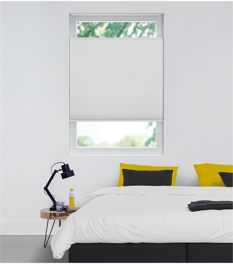 Wit Plisségordijn Top Down Bottom Up Op Maat (White B6301 B6301)