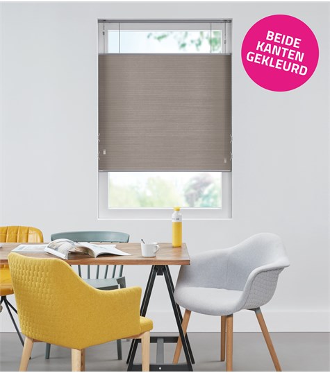 Grijs Plisségordijn One Tone Top Down Bottom Up Op Maat (Dove One Tone C2103T)