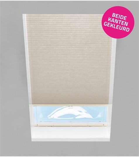 Beige Plisségordijn One Tone Lichtkoepel Op Maat (Sandstone One Tone C2920T C2920T)