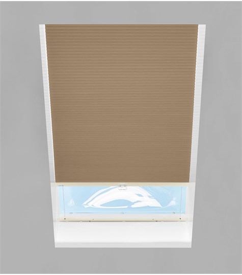 Beige Plisségordijn Lichtkoepel Op Maat (Chai C4408)
