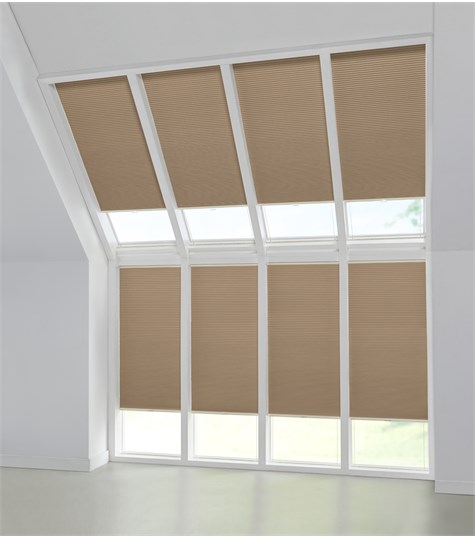 Beige Plisségordijn Lichtkoepel